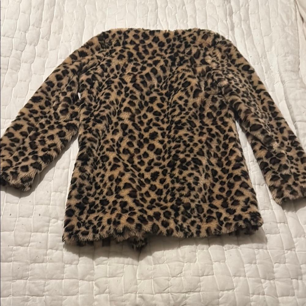 Love Tree Leopard Print Faux Fur Coat - Picture 2 of 2